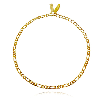 Culturesse Viola Link Chain 24cm Adjustable Bracelet - Fine Gold