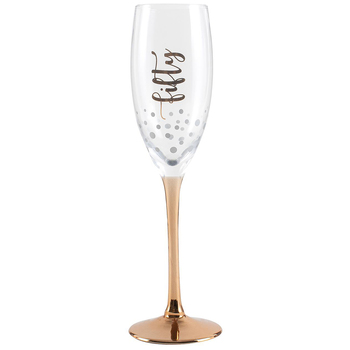 Fifty Rose Gold Stem Champagne Glass 300ml 25cm Drinking Cup