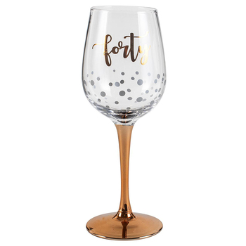 Forty Rose Gold Stem Wine Glass Gold 430ml Drinking Cup