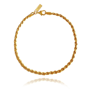 Culturesse Eugenie 17cm Twisted Bracelet - Gold Vermeil