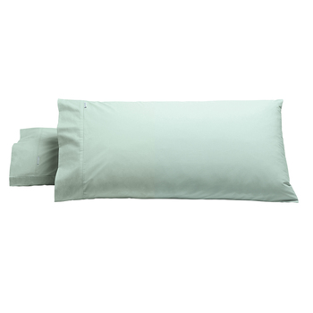 Bianca Heston 300TC Cotton Percale Standard 50x90cm Pillowcase King Size - Sage