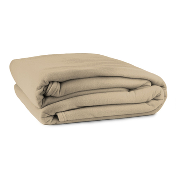 Jason Commercial Double Bed Polar Fleece Blanket 225x245cm Camel