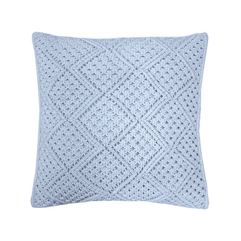 Bambury Decorative Anka Square Cushion Blue 45 x 45cm Cotton Woven