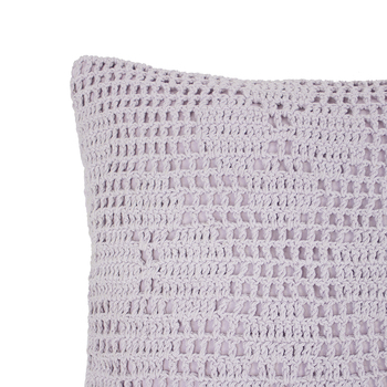 Bambury Home Decor Decorative Callista Square Cushion Lilac Cotton Woven