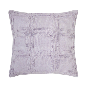 Bambury Home Decor Decorative Christos Square Cushion Lilac Cotton Woven