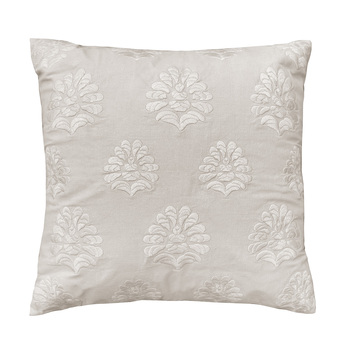 Bambury Decorative Cora Square Cushion Pebble 45 x 45cm Cotton