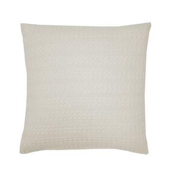 Bambury Decorative Cybil Square Cushion Stone 45 x 45cm Cotton Woven