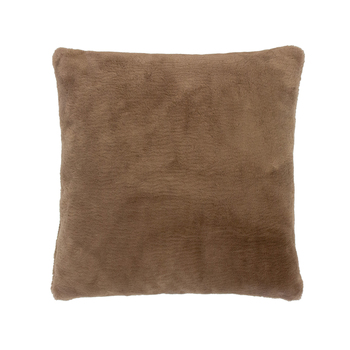 Bambury Frida 600GSM Faux Fur Square Decor Cushion Mocha