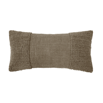 Bambury Decorative Rhodes Rectangle Cushion Almond Cotton Woven