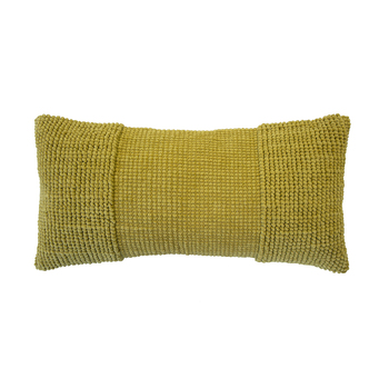 Bambury Decorative Rhodes Rectangle Cushion Pickle Cotton Woven