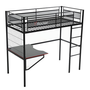 X Rocker Icarus XL High Sleeper Gaming Single Bunk Bed Frame w/ Desk