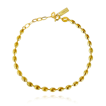 Culturesse Modern Muse 21cm Beaded Bracelet - Gold Vermeil