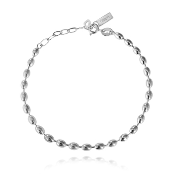 Culturesse Modern Muse 21cm Beaded Bracelet - Silver