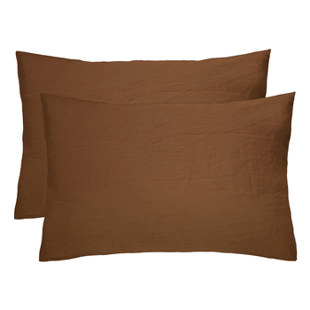 Bambury Home Living Decorative Linen Pillowcase Pair Hazel 48cm x 73cm