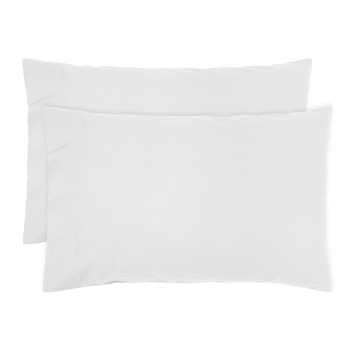 Bambury Std Temple Organic Cotton Pillowcase Pair Ivory Woven