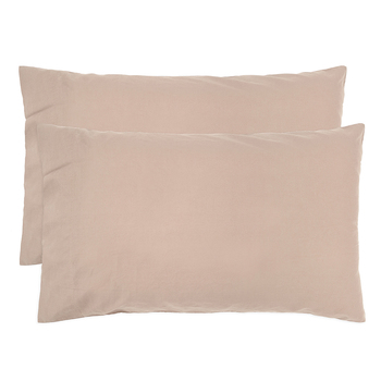 Bambury Std Temple Organic Cotton Pillowcase Pair Rosewater Woven