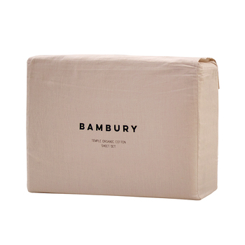 Bambury Size King Bed Temple Organic Cotton Sheet Set Rosewater Home Bedding