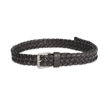 Ben Sherman Men's Woven Leather Belt L/38-40" Black