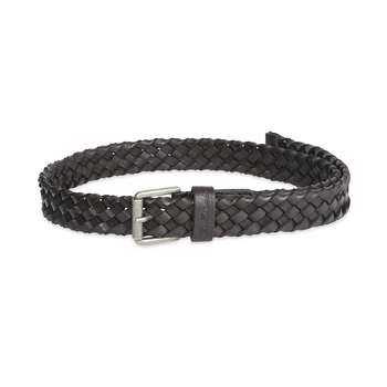 Ben Sherman Men's Woven Leather Belt S/30-32" Black