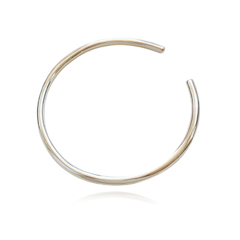 Culturesse Soniva Artisan 6cm Solid Bangle Bracelet - Silver