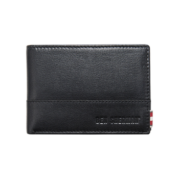 Ben Sherman Men's Leather Centrefold Wallet Cash Holder - Black