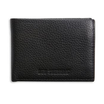 Ben Sherman 10.5cm Men's Leather Slim L-Fold Wallet Cash Holder - Black/Navy