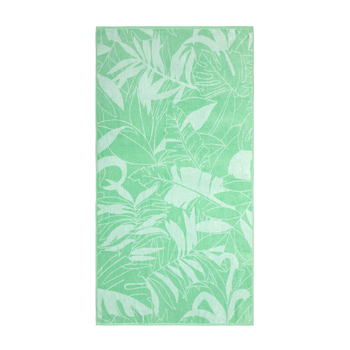 Tommy Bahama Lavish Leaves 91x173cm Cotton Beach Towel - Aqua/Seafoam