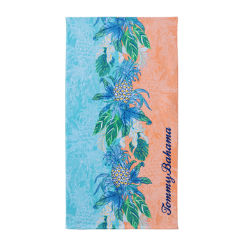 Tommy Bahama Bath Towel Set Tropical Flamingo Hibiscus Grove Floral 4PC  Cotton