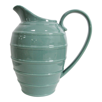 LVD French Bayleaf Ceramic 20.5cm Jug Pitcher Decorative Container - Green