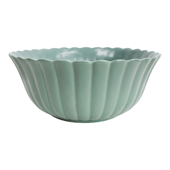 LVD Belle Bayleaf 25.5cm Ceramic Salad Bowl Round - Green