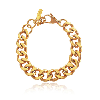 Culturesse Cleo Modern Muse 20cm Chain Bracelet - Gold