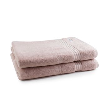 2pc Onkaparinga 90x167cm Flinders Bath Sheet 600GSM Pink Blush