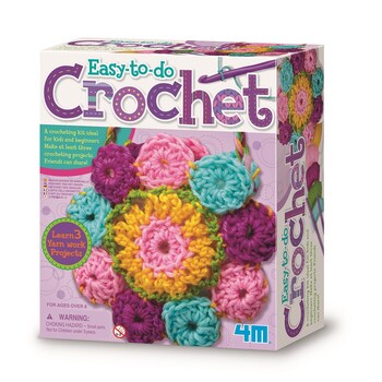 4M Easy-To-Do Crochet Art Kit Kids DIY Craft Beginners Fun 8y+