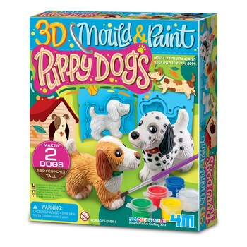 4M Mould & Paint 3D Puppy Dogs Kids Art/Craft Activity 5y+