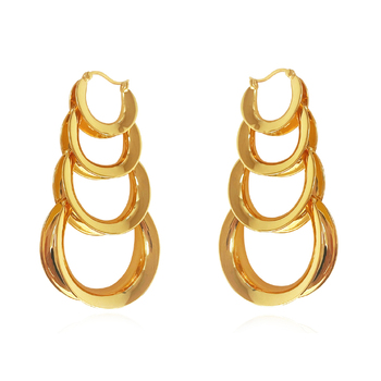 Culturesse Lotta Luxury 59mm Sculptural Hoop Earrings - Gold