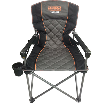 Wildtrak Nannup 104cm Camp Chair w/ Cup Holder - Grey/Black