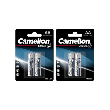 2PK 2pc Camelion Lithium AA 1.5V 2900Mah