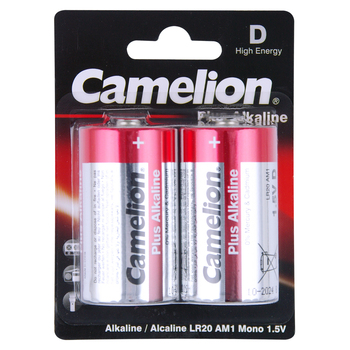 2pc Camelion Alkaline D