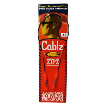 Cablz Zipz Adjustable Eyewear Lanyard Retainers - Orange