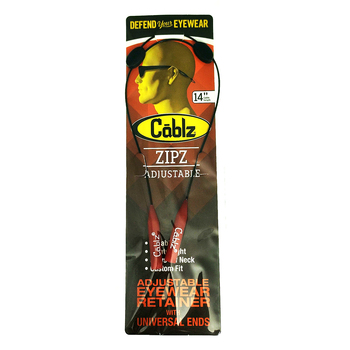 Cablz Zipz Adjustable Eyewear Lanyard Retainers - Red