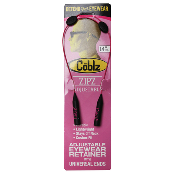 Cablz Zipz Adjustable Eyewear Lanyard Retainers - Pink