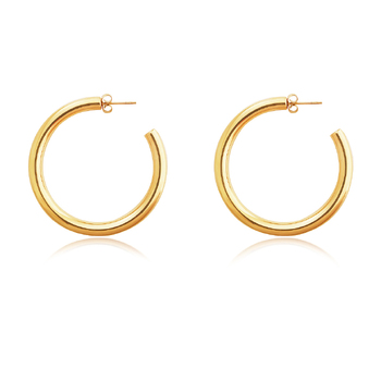 Culturesse 43mm Danica 70's Hoop Earrings - Gold 