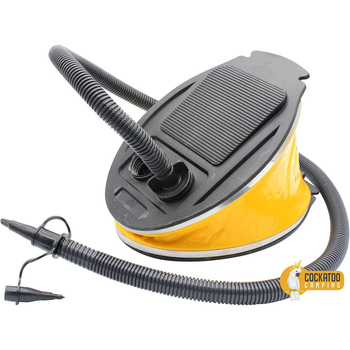 Wildtrak Portable 5L Foot Pump w/ Fittings - Yellow