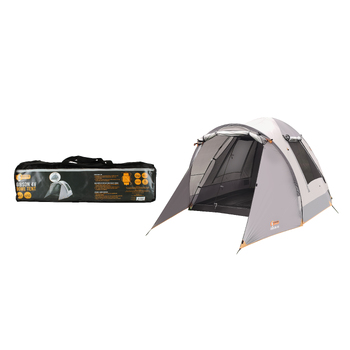 Cockatoo Camping Gibson 4V Dome Tent Outdoor Shelter - Grey