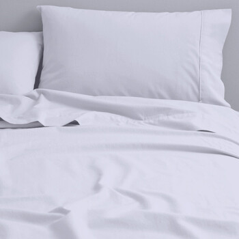 Canningvale Queen Bed Fitted Sheet Set Cozi Cotton Flannelette White