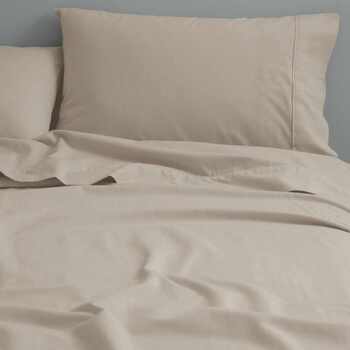 Canningvale Queen Bed Fitted Sheet Set Cozi Cotton Flannelette Natural