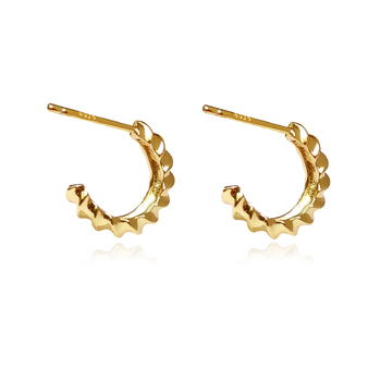 Culturesse Aster 12mm Gold Filled Dainty Twist Hoop Earrings