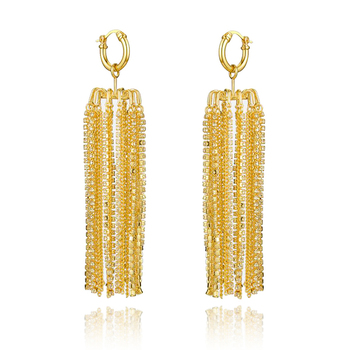 Culturesse Emiliana Luxury 210mm Chandelier Catwalk Earrings - Gold