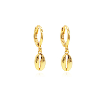 Culturesse Naomi Shell Earrings For Pierced Ears - Gold