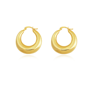 Culturesse Avalynn 24mm Classic Hoop Earrings - Gold